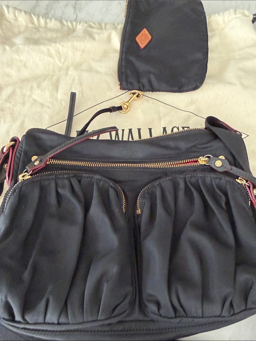 MZ Wallace Paige Crossbody with Matching Pouch & Dust Bag.”